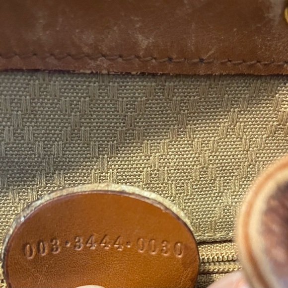 Gucci Brown Leather Bamboo Handle Backpack